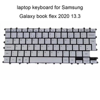 UK IT Backlit keyboard for Samsung Galaxy Book Flex 2020 13.3 GB British Italiano silver Replacement keyboards original new