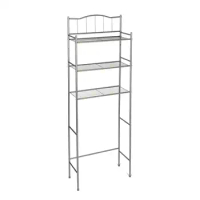 Honey-Can-Do Steel 3-Shelf Over-The-Toilet Space Saver, Satin Nickel