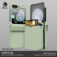 Flip Cover Card Insertion Phone Case For Samsung Galaxy Z Flip 5 Galaxy Z Flip 4 Z Flip 3 Shockproof Fall prevention Phone Cover