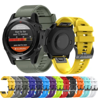 Quickfit Silicone Band For Garmin Fenix 7 7X Pro 6X 6 Pro 5 5X Plus Epix Gen 2 965 955 Watch Strap 26mm 22mm Wristband Bracelet