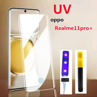 UV Glass Full Glue Cover Screen Protector for OPPO Realme 11pro plus Curved Tempered Glass For Realme 11pro plus