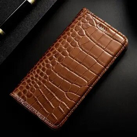 For Huawei Nova 2 2S 3 3i 3e 4 4e 5 5i 5T 5Z 6 7 8 9 SE Plus Pro Case Crocodile Genuine Leather Flip Cover Cases