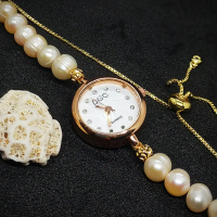JHS2 Jam Tangan Serut Mutiara Air Tawar