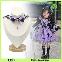 kalung kuromi Lucu Gelang cosplay kuromi liontin kuromi Sanrio Kuromi kalung kuromi set Hitam Ungu c