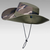For men's Camouflage Sun Hat with Wide Brim Ideal for Staying Protected from the Sun during Outdoor Activities