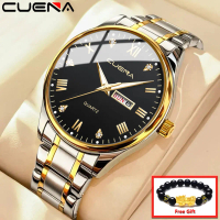 CUENA Jam Tangan Couple Pasangan Anti Air Original Waterproof Stainless Steel Terbaru 2026 Kasual An