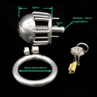 Stainless Steel Male Chastity Device Urethra Tube Cage Ring Binding Belt Chastity Micro Chastity