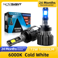 NOVSIGHT N39 H7 LED Headlight For Car H4 LED H1 H3 H11 9005 9006 9012 6000K 10000LM 72W 12V LED Auto Headlamp Fog Light Bulbs