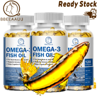 BEAU, Minyak Ikan Omega-3 1000 mg, 120 Kapsul, EPA & DHA, Menyokong Kesihatan Jantung & Pembuluh Dar