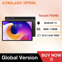 Teclast T45HD Android 13 Tablet 10.51 inch IPS 8GB+8GB RAM 128GB ROM Unisoc T606 8-core TDDI Fully Laminated 4G VoLTE 7200mAh