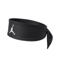 【NIKE 耐吉】頭帶 Jordan Sport 黑 白 速乾 綁帶式 忍者頭帶 運動 健身 籃球 網球 髮帶(J101161001-0OS)
