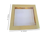 Window Talam Box 8x8x2.5\ (Gold) 5pcs Stationery"