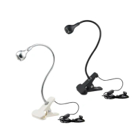 1W USB LED Reading Clip Desk Lamp for Children's Study Small Table Lamps Press Switch 360° Free Bending Eye Friendly Home Lights
