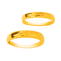 【元大珠寶】買一送一黃金戒指9999對戒刻劃愛(1.19錢正負5厘)