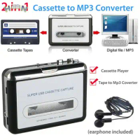 USB2.0 Portable Tape to PC Super Cassette To MP3 Audio Music CD Digital Player Converter Capture Recorder +Headphone