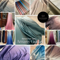 Bahan Kain Satin Armani Silk Gradasi Ombre Gradient 2 tone High Quality