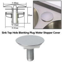 Kitchen Sink Hole Cover Tap Blanking Plug Stopper Faucet Plate Stopper Anti-leakage Basin ABS 49mm Accessories