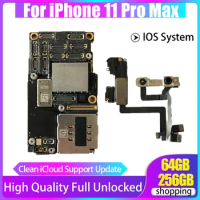 Original Unlocked For iPhone 11 Pro Max Motherboard With Face ID 64GB 256GB iOS Updated Free iCloud Plate A2218 A2220 A2161