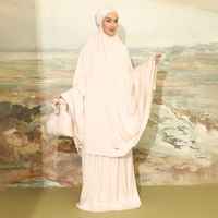 Lozy Hijab - Medina Prayer Set New Series (Mukena Polos Bahan Satin Silk Ringan Adem) Blush