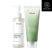 [Anua  Shop] Double Cleanser Duo for Facial Cleansing Foam Korean | Foaming Deep Pore Face Wash Faci