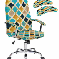Vintage Abstract Modern Morocco Elastic Office Chair Cover Gaming Computer Chair Armchair Protector Seat Covers