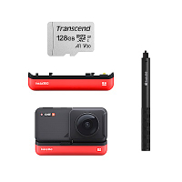 Insta360 ONE R 全景鏡頭全能套裝組(自拍桿+電池+記憶卡)