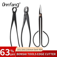 Onnfnag Bonsai Cutter Concave Edge Cutter Carbon Steel Bonsai Tools Root Cutter for Pruning Bonsai Tree Brunches Knots Scissors
