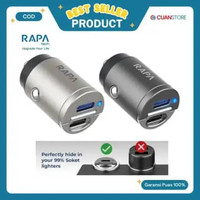 RapaTech Car Charger Drive I Dual Port Fast Charging 45W MB1030 Type-C Charger Mobil Fast Charging C