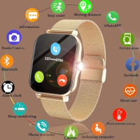 For Android IOS Phone 1.69" Color Screen Full Touch Custom Dial Smart watch Women Bluetooth Call Smart Watch Men 2024 Brand New