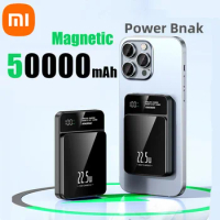 Xiaomi Power Bank 50000mAh Wireless Magnetic Power Bank Magsafe Super Fast Charging Suitable For IPhone Lenovo Samsung Huawei