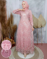 [Ada Jumbo] Gamis Wanita  Najma 2 Best Seller  / Gamis Syar'i / Brokat 2021 Termurah Terbaru Modern