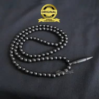 Kalung Peluru Kayu Etnik Galih Kelor Hitam ASLI kualitas Super Pria Keren Berkualitas Terbaik Lionti