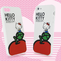 Sanrio 三麗鷗 Hello Kitty iPhone 5 蘋果甜心系列軟式保護套--中蘋果◆贈iPhone 4 KKE保護殼/手寫筆 ◆
