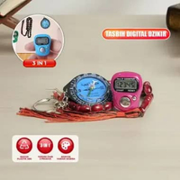 ONE-C939 Tasbih Digital 3IN1 Set Gantungan Kunci Kompas Alat Penghitung Dzikir / Alat Hitung Tasbeh
