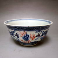 景德鎮瓷器 陶瓷工藝品 青花瓷雙龍戲珠碗 瓷碗 使用裝飾品