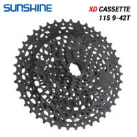 SUNSHINE XD Bicycle Cassette Black/Silve Mountain Bike Freewheel 11/12Speed 9-42T/9-50T for Sram XD Freehub 12 Speed Cassette