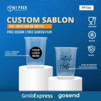 Sablon Cup Plastik PP Oval 16 Oz | 8 / 8,5 gram