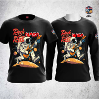 BAJU TSHIRT LELAKI T shirt Nasa rock n roll baju 100 cotton lengan pendek dan panjang warna hitam ov