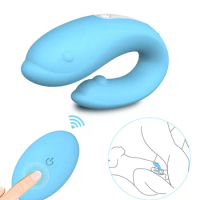 Blue Pink Dolphin Shape G-Spot Remote Control Vibrator Adult Sex Toys For Women Powerful Vibrating Clitoris Stimulator Panties