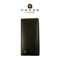 【CROSS】頂級義大利小牛皮22卡1零錢袋長夾 洛非諾系列(黑色)