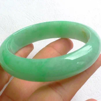 Natural Myanmar green jadeite bangle handcarved jade bangle real jade bracelets natural jade stone for women men