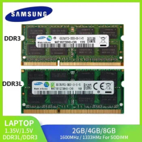 1/2PCS SAMSUNG Notebook Memoria Ram DDR3L DDR3 Laptop RAM 8GB 4GB 2GB 1333Mhz 1600Mhz SO-DIMM PC3-10600 12800 1.3V/1.5V PC3 PC3L