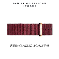Daniel Wellington DW 錶帶 Classic Roselyn 20mm玫瑰紅織紋錶帶-玫瑰金 DW00200207