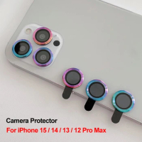 For iPhone 15 Pro Camera Protector Metal Glass Ring Camera Lens Protector Film on For iPhone 15 14 13 12 Pro Max Accessories