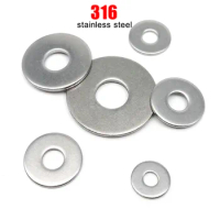 M2.5 M3 M4 M5 M6 M8 M10 M12 M14 M16 GB96 316 A4-70 Stainless Steel Extra Large Size Big Wide Thickened Plain Gasket Flat Washer