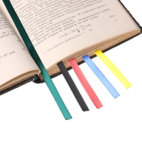 1PC Multi-color Ribbon Bookmark Markers Artificial Leather Bookmark with Colorful Ribbons for Books Reading Page Markers