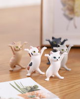 【可開發票】日本貓貓筆架扭蛋可愛舉筆的貓咪騷貓筆架文具置物架貓咪筆架小貓筆托扭蛋貓咪擺件貓咪手辦貓咪玩偶