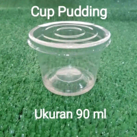 Cup Pudding Plastik Kecil Ukuran 90 ml @50pcs untuk Dessert dan Minuman