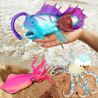 兒童科教仿真海洋動物生物模型魚大八爪魚章魚安康魚軟膠兒童玩具【四季小屋】
