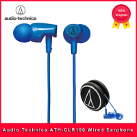 100% Original Audio Technica ATH-CLR100 Wired Earphone Music Earphone Compatible with Ios Android